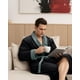 thumbnail image 4 of Bata NY Threads Talle Chico-Mediano Franela de Peluche Negro Gris, 4 of 6