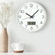thumbnail image 3 of Reloj de Pared de 12", Esfera Grande con Pantalla LCD para Calendario Permanente, Blanco, 3 of 5
