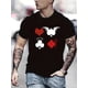thumbnail image 1 of Angel And Devil Playing Cards Print Shirt, For Men, Casual Short Sleeve T-shirt For Summer Spring Fall, Tops As Gifts Tee For Adult, Men, Women, Teen, Teenager, Adolescent, Youth, 1 of 6