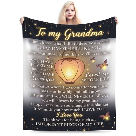 Grandma Blanket Gifts, Birthday Gifts for Grandma, Soft Cozy Flannel Throw Blanket Gift for Great Grandmother, Grandmom Nana, Mothers Day Christmas 50x40