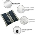thumbnail image 4 of Acheng 2Pack Nautical Sailing Throw Pillow Cover Navy Blue with Anchor/Compass Pattern Waist Cushion Cover Ocean Beach Home Decor Pillowcases,for Sofa Couch Patio White, 4 of 6