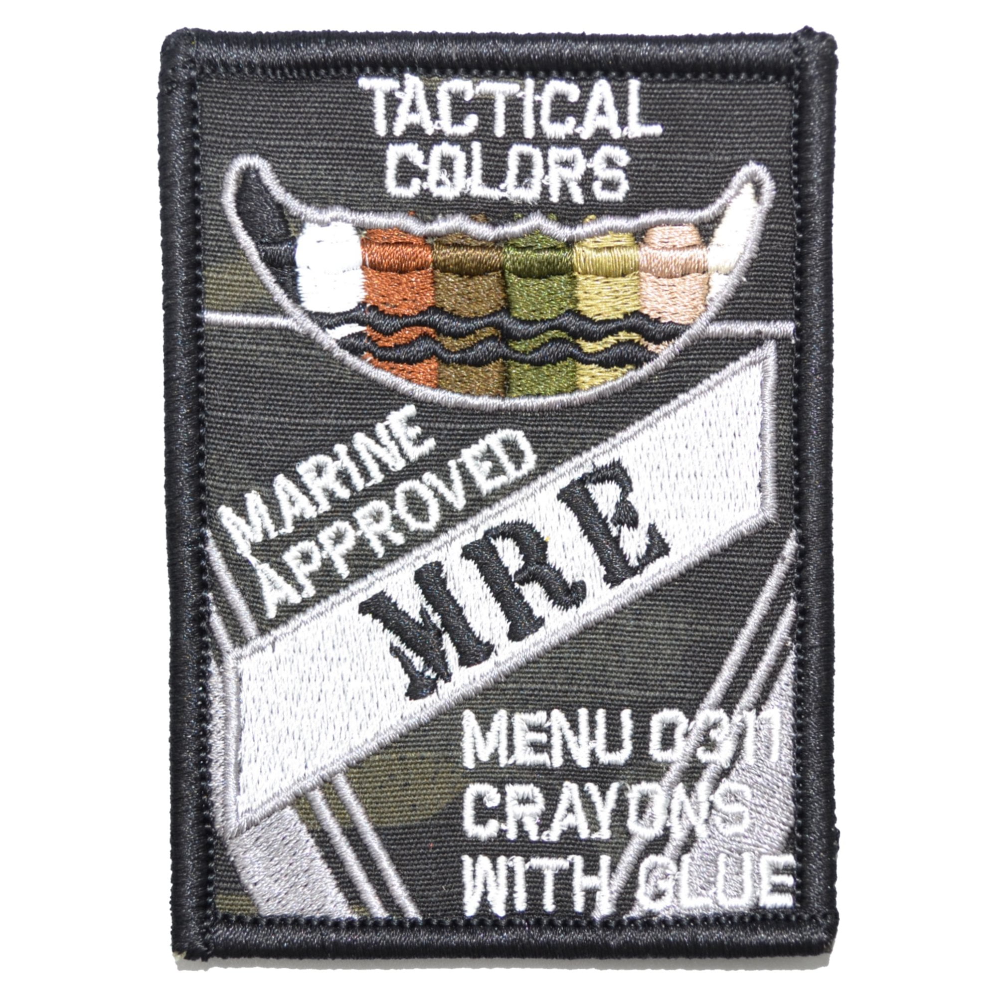 Tactical Color Crayons Marine Approved MRE 2.5x3.5 Patch Walmart