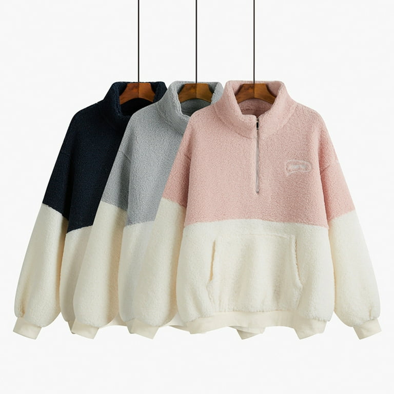 Half zip sales fuzzy pullover