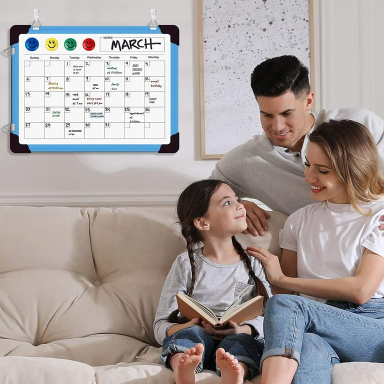 Magnetic Monthly Dry Erase Board for Wall - 16" x 12" Monthly Planner Whiteboard  Calendar, Double Sided Memo Notes Boards Hanging White Board for School  Restaurant Office - Walmart.com