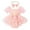 Pink, variant on Otqutp Toddler Bodysuit Boys Girls Casual Short Sleeve Butterfly Tube Dress Romper Jumpsuit Bodysuits 0 to 24 Months Clothes