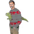 thumbnail image 4 of Chandail Adulte Rouge et Vert 3d T-rex Chandail de Noël Moelleux Haute Qualité, 4 of 5