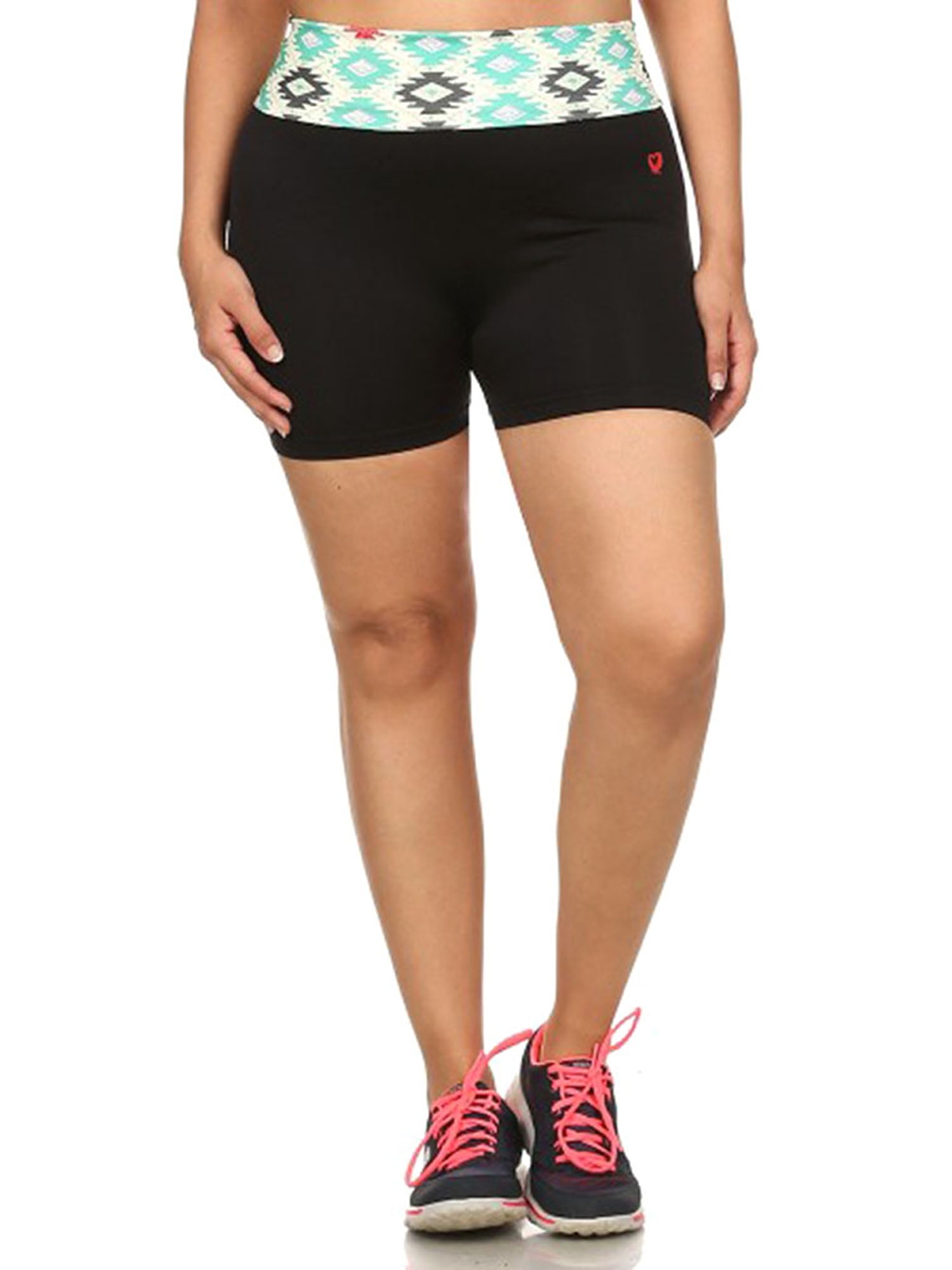 women's plus size yoga shorts