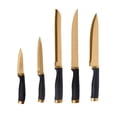 thumbnail image 2 of Set de Cuchillos Ideen Oro 5 Piezas con Soporte, 2 of 8