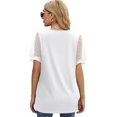 thumbnail image 2 of Coferset Summer Womens Tops V Neck T Shirts Swiss Dot Puff Sleeve Tops Loose Casual Tshirts Blouses for Women, 2 of 7