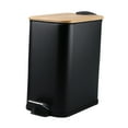 thumbnail image 1 of Bote de basura con tapa, cubo de basura con pedal fino, organizador de cesta de papel, cesto de basura de cocina de 5L para inodoro de lavandería , negro perfecl Bote de basura, 1 of 8