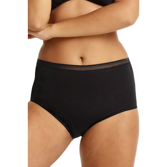 Love Luna Women's Love Luna Lady Leaks Everyday Full Brief Panty - Womens - Female, Q1, Black