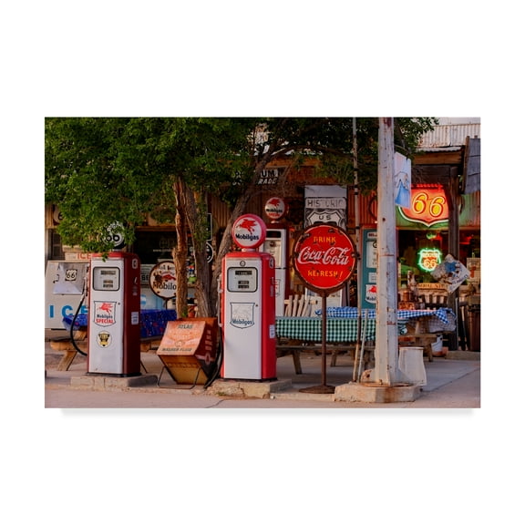 Trademark Fine Art 'Rt 66 Near Peach Springs Pumps' Canvas Art by Mike Jones Photo