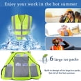 thumbnail image 2 of Cooling Safety Vest with 6 Ice Packs - Reflective Cool Vest with Pockets and Zipper, Ice Vest for Work Hot Weather, 2 of 7