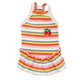 thumbnail image 2 of Flmtop Pet Shirt Round Neck Breathable Striped Design Dog Two-legged Vest for Summer Orange, 2 of 9