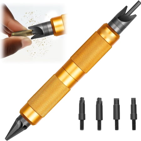 EXLEAF Case Prep Multitool for Reloading Chamfer Tool and Deburring Insert Primer Pocket Reamers Cleaners Reloading Supplies and Equipment (.17-.45 Cal)