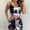 Y-Black, variant on Women Summer Shorts Womens Fashion Leaf And Stripe Printed Sling Short Two-Piece Suit And Pocket