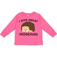 thumbnail image 3 of Inktastic I Give Great Hedgehugs with Cute Hedgehog Boys or Girls Long Sleeve Toddler T-Shirt, 3 of 5