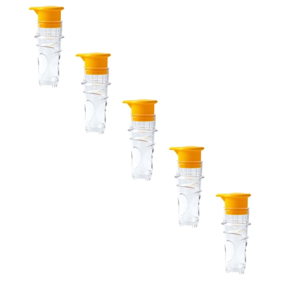 Lemon Squeezer Screw Top 5-Pack, Manual Citrus Juicer with Lid & Filter – BPA-Free Lime Juicer for Lemon/Orange, Easy to Use & Clean, Portable Juice Extractor for Cocktails, Drinks, Cooking & BBQ