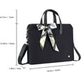 thumbnail image 3 of Kamlui 13.3 Inch Laptop Bag - for Women Waterproof Laptop Sleeves Shoulder Messenger Computer Tote Case (14 inch, Black)…, 3 of 7