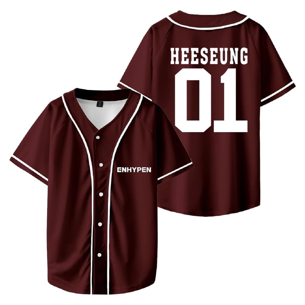 ENHYPEN HEESEUNG Merch V-Neck Shirts Baseball Jersey Shirt Women