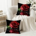 thumbnail image 3 of RKSupls Throw Pillow Covers, Red Rose Flower Throw Pillow Case Decoration, Linen Cushion Covers for Couch Sofa Bedroom Living Room Study Holiday Home Decor,20x20in, 3 of 6