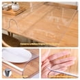 thumbnail image 2 of 1.5mm Mantel Individual de PVC Transparente, Resistente al Agua y al Aceite, Ideal para Mesas de Comedor, Mesas de Café, Escritorios y Tocadores, 2 of 7