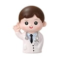 thumbnail image 3 of Doctor Statue Cake Día de regalo Angel en forma de muñeca en figuras blancas Escultura de resina para la mesa del hogar de aniversario, 3 of 8