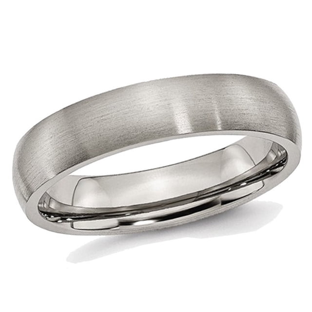 Mens Titanium 5mm Comfort Fit Wedding Band Ring
