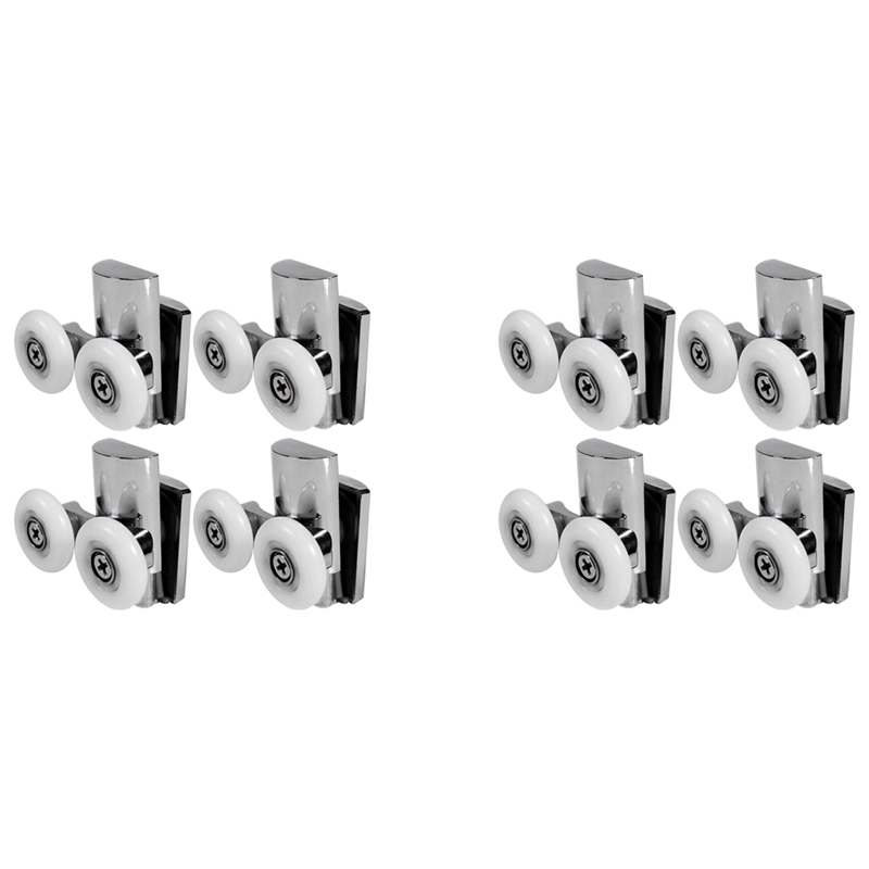 8Pcs Shower Door Wheels 23mm Shower Door Rollers Heavy Duty Zinc Alloy