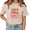 1-Beige, variant on Women's Blue Colorful Tropical Fish Vintage Washed T-Shirt Short Sleeve S-2XL Relaxed Fit Top