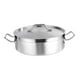 thumbnail image 1 of Olla de acero inoxidable para cocina de inducción con tapa fácil de limpiar 30 centimetros, 1 of 9