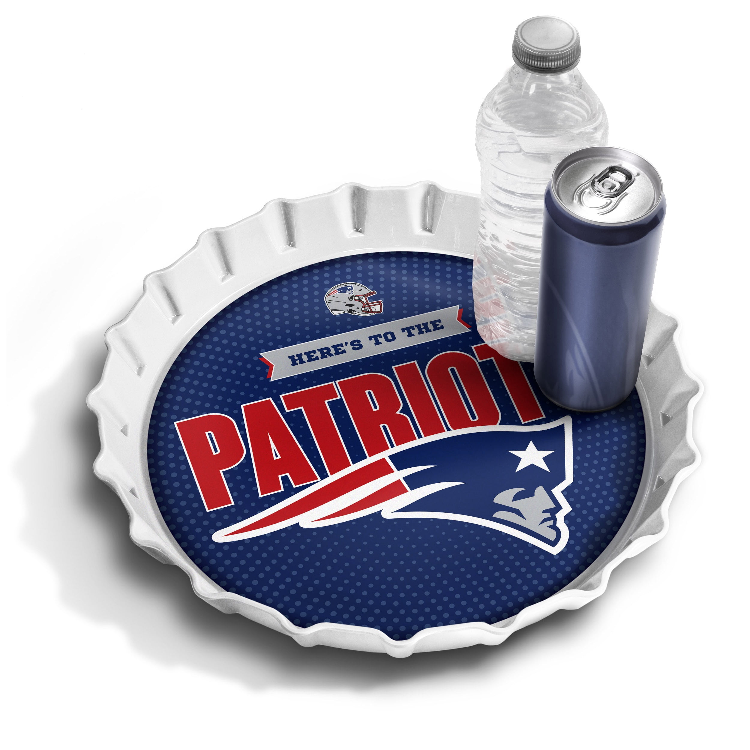 YouTheFan NFL New England Patriots Bottle Cap Serving Tray