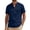Navy, variant on Guluxicc Men's Cotton V-Neck Shirts with Pocket Button Short Sleeve Shirts for Everyday Wear Summer Casual Outfits