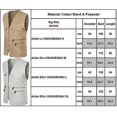 thumbnail image 3 of Gilet Utilitaire Multi-Poches Cargo pour Hommes Camping Pêche Randonnée Gilet Gilet Haut, 3 of 3