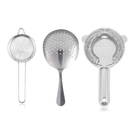 

JUNTEX Bar Strainer Set of 3 Cocktail Strainer Include Strainer Fine Mesh Strainer