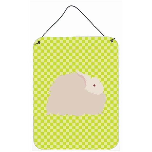 Carolines Treasures BB7785DS1216 Fluffy Angora Rabbit Green Wall or Door Hanging Prints