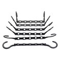 thumbnail image 2 of Colgador de almacenamiento mágico multifuncional negro de cinco agujeros, gancho americano de plástico para ahorrar espacio, giratorio de 360 ​​grados, negro, 41cm * 6,8 cm, 10 Uds. TUNC Sencillez, 2 of 5