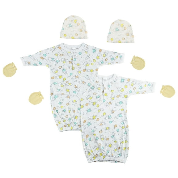 Bambini Layette Unisex Newborn Baby 6 Piece Gown Set