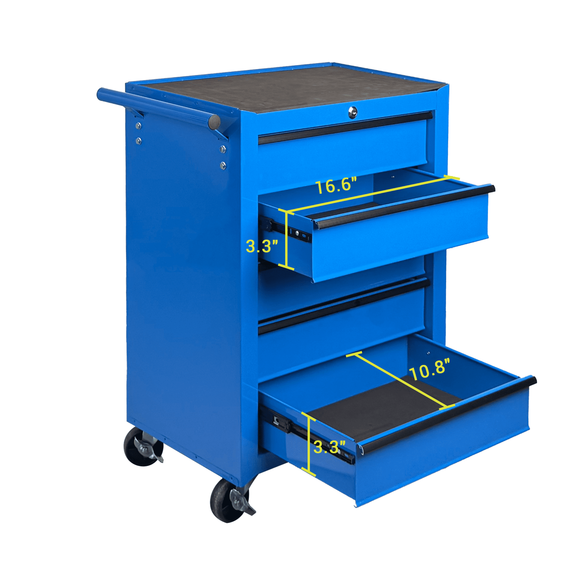 6 Drawer Tool Chest Cabinet with Ball Bearing Drawer Slides,20"W Rolling Metal Tool Chest with 6 Drawers,Steel Tool Storage Box Organizer,Blue