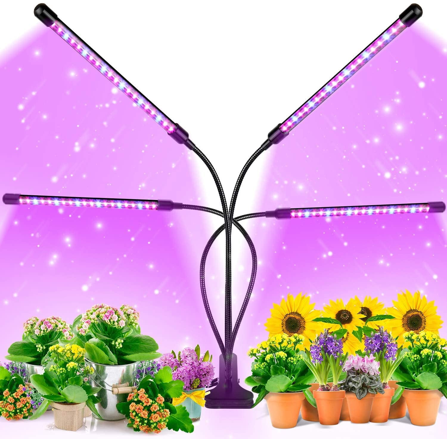 Details about   4 Head 96 LED Grow Light Plant Light Panel Growing Plant Flower Indoor Lamp US 