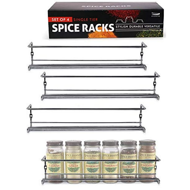 Premium Spice Rack Organizer For Cabinets Or Wall Mounts Space Saving Set Of 4 Hanging Racks Perfect Seasoning Your Kitchen Cabinet Cupboard Pantry Door Com - Spice Rack Organizer For Kitchen Cabinets Premium Spice Rack Organizer For Cabinets Or Wall Mounts Space Saving Set Of 4 Hanging Racks Perfect Seasoning Your Kitchen Cabinet Cupboard Pantry Door Com - Spice Rack Organizer For Kitchen Cabinets