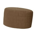 thumbnail image 2 of Round Ottoman Slipcover Footstool Cover Stretch Material for Living Room Bedroom Furniture Protection, 2 of 9