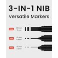 thumbnail image 4 of Marcadores de pintura BIGTHUMB, 3 piezas, negros, punta jumbo de 15 mm, 4 of 6