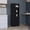 Black, variant on 67-inch High Kitchen Pantry Cabinet With Three Doors And Exterior Shelves In Black - Modern 66.9-inch 3 & Look