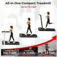thumbnail image 2 of SubSun 2 in 1 Folding Treadmill, Walking Pad with Handle Bar and Incline, Under Desk Portable Treadmill for Home, 265 Lbs Capacity, Remote Control, 2 of 7