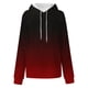 thumbnail image 2 of ICHUANYI Clearance Women's Fashion Printed Pocket Long Sleeve Blouse Casual Tops Sweatershirt Button Hoodies(Wine, M) ICHUANYI WER2023080806463, 2 of 3