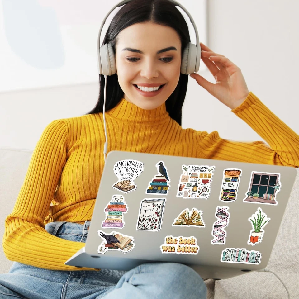 BUTTERFLY- Book Stickers | 50Pcs Aesthetic Bookish 50 Pcs, 50Pcs Reading