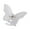 White, variant on HAIRITAGE BY MINDY Take Me To The Beach Butterfly Claw Clip Barrettes for Hair, White, 1PC