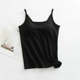 thumbnail image 2 of hotojiny Womens Summer Tops Comfortable Basic Sleeveless V Neck Cami Shirt with Built in Bra Going out Clothes, 2 of 3