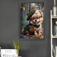 thumbnail image 4 of Kit de pintura por números sobre lienzo, arte al óleo artesanal, decoración de imagen de perro de hoja de arce, 40x60cm, 4 of 9